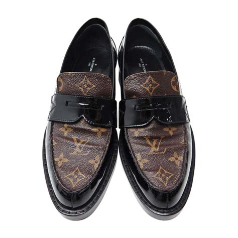 lv loafers brown